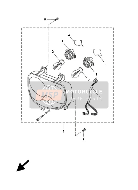 Yamaha CW50N BWS 2007 Headlight for a 2007 Yamaha CW50N BWS